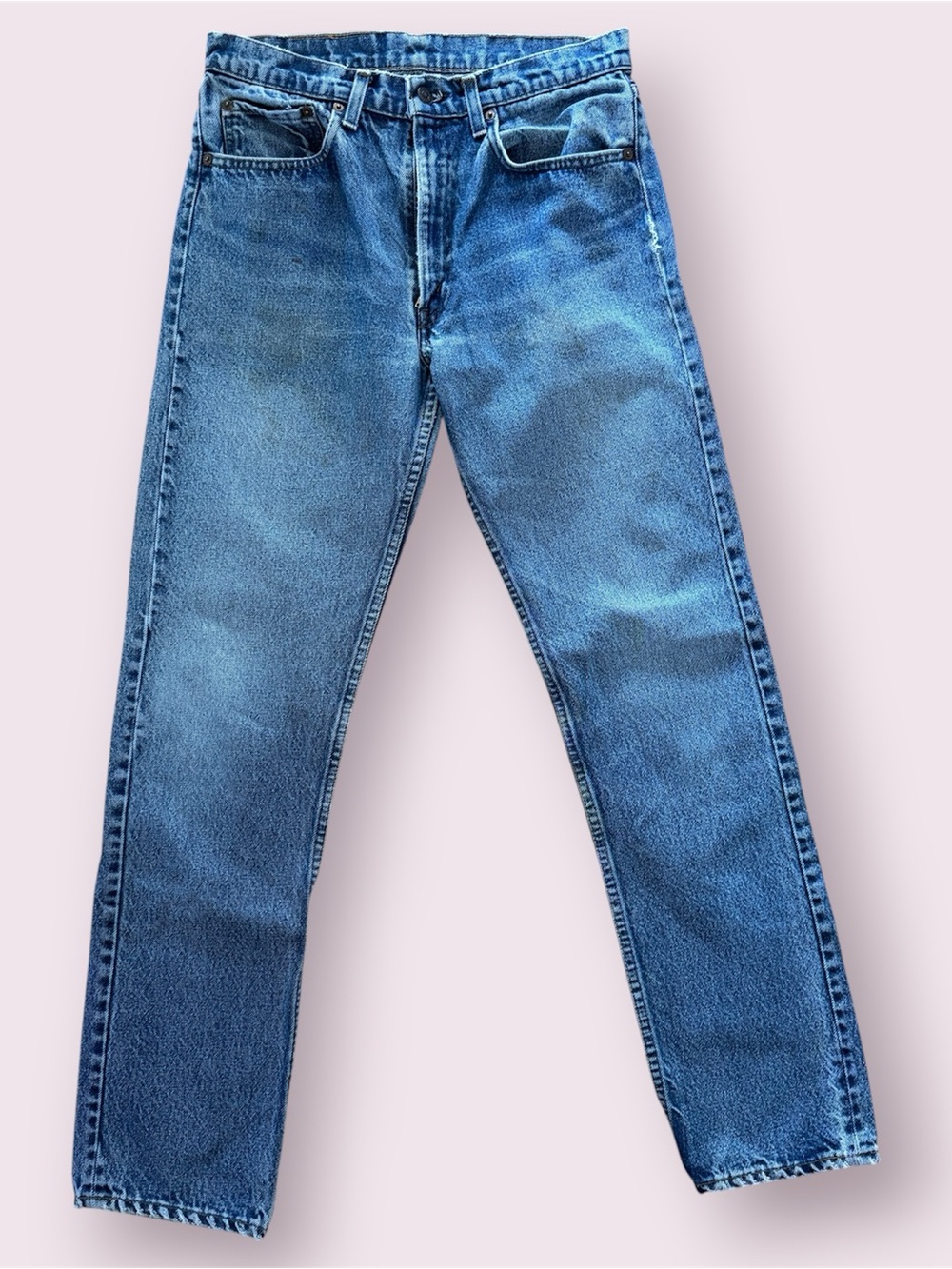 Vintage 80s Levi’s 505 Distressed Denim Jeans 32x34 (actual 31x32) USA Red Tab